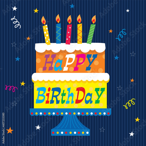 birthday cake with candles