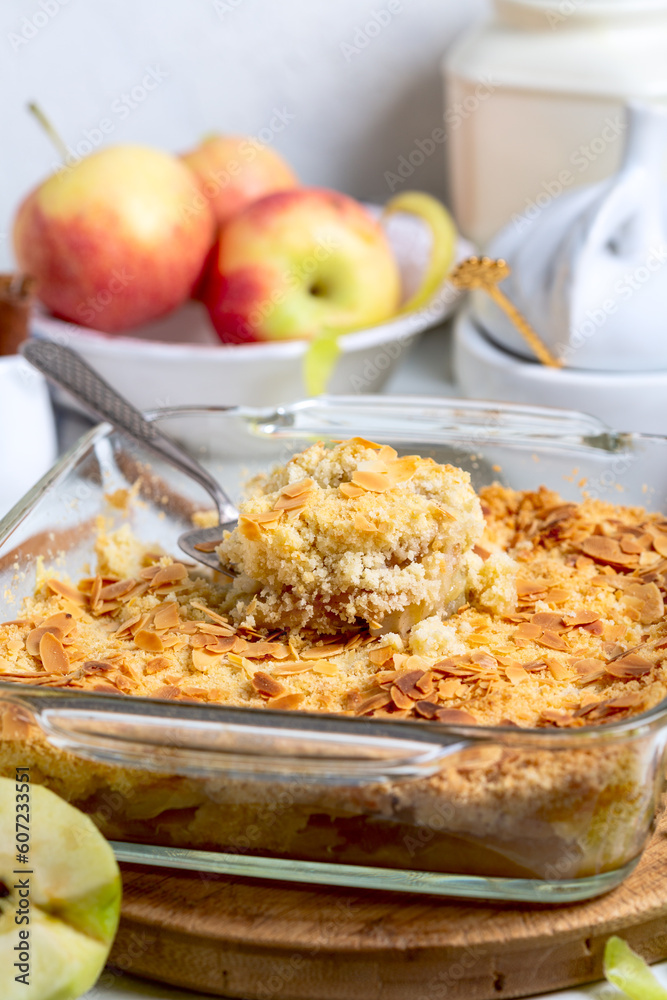 Delicious apple crumble. Delicious apple crumble.