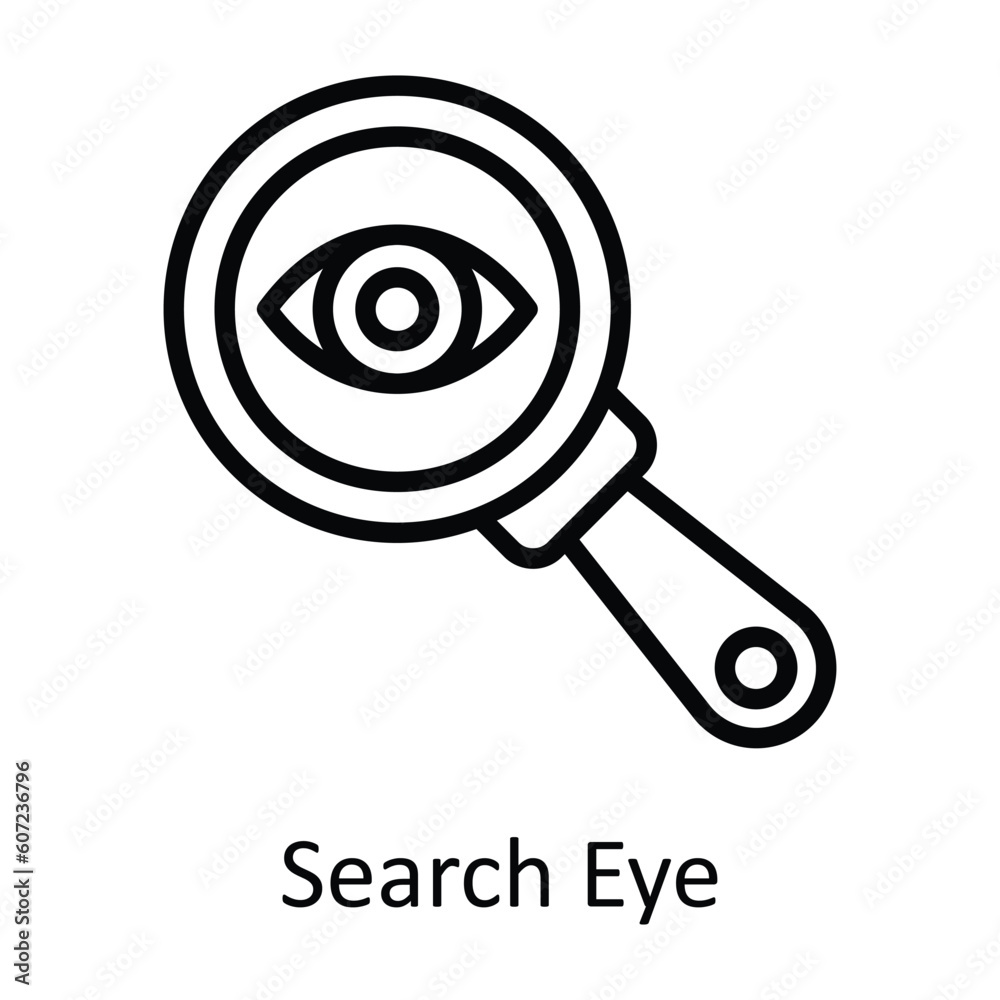Search Eye Vector outline Icon Design illustration. Seo and web Symbol on White background EPS 10 File Search Eye Vector outline Icon Design illustration. Seo and web Symbol on White background EPS 10 File