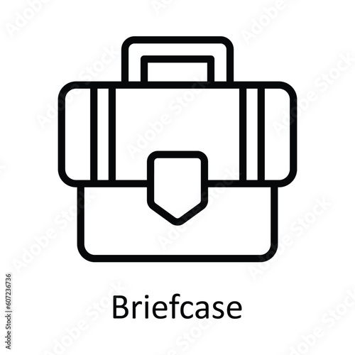 Briefcase Vector outline Icon Design illustration. Seo and web Symbol on White background EPS 10 File