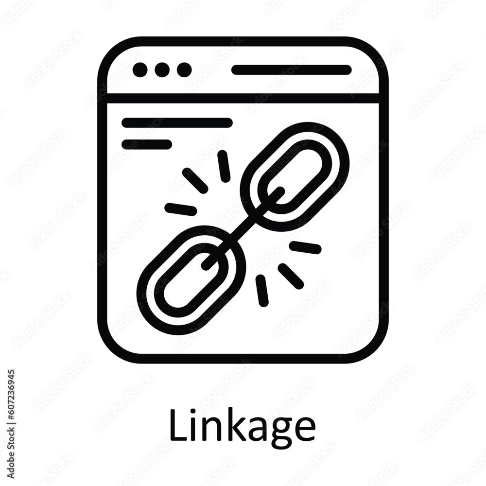 Linkage Vector outline Icon Design illustration. Seo and web Symbol on White background EPS 10 File Linkage Vector outline Icon Design illustration. Seo and web Symbol on White background EPS 10 File