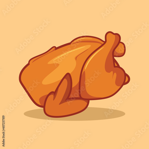 Bird Turkey Meat Cooked, Chicken, Duck, Meat Vector