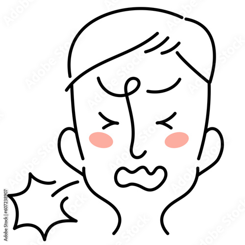 咳が出る男性