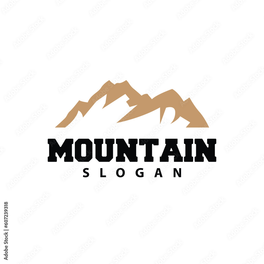 Mountain Logo, Nature Landscape Vector, Premium Elegant Simple Design, Illustration Symbol Template Icon
