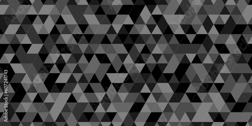Abstract dark balck triangle geometric background. Abstract retro pattern of triangle shapes. black triangular mosaic backdrop. vector illustration. Geometric hipster background. photo