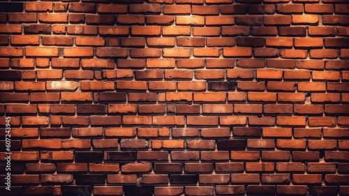 Empty background of old brick wall background Generative AI
