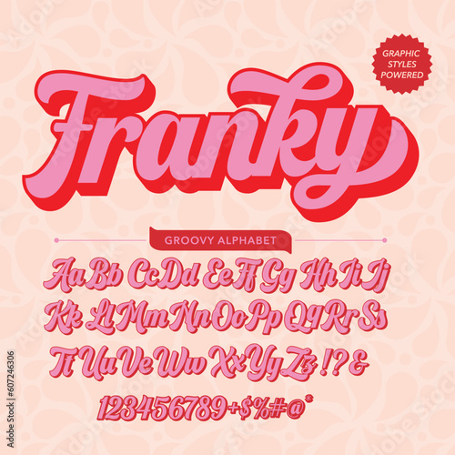 Abstract groovy Retro Script Font