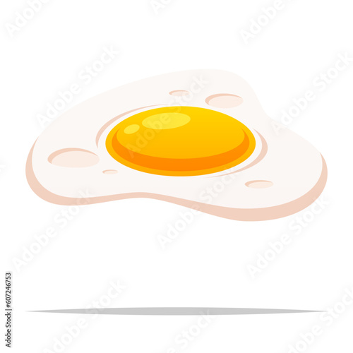Delicious Fried egg vector isolated illustration