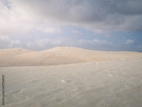 Lone Person on Sand Dune