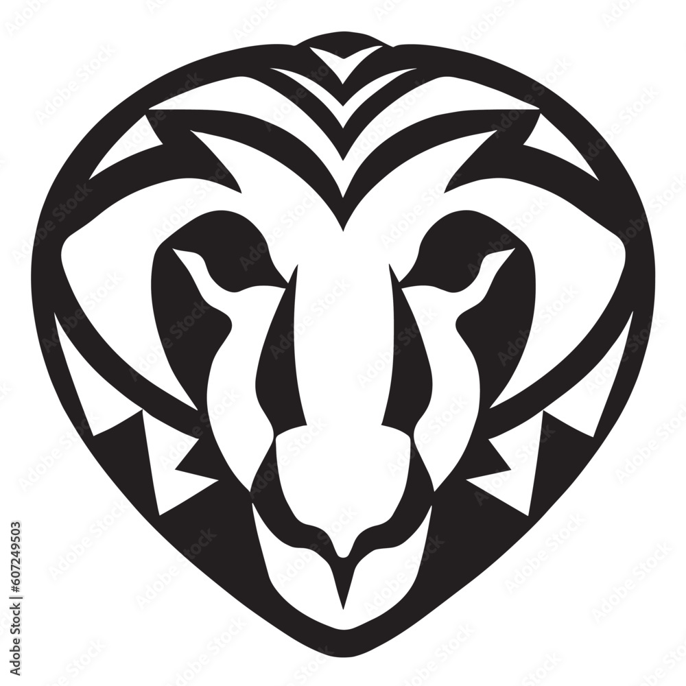 Fototapeta premium animal head vector black and white