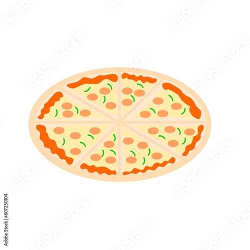 pizza slice isolated on white