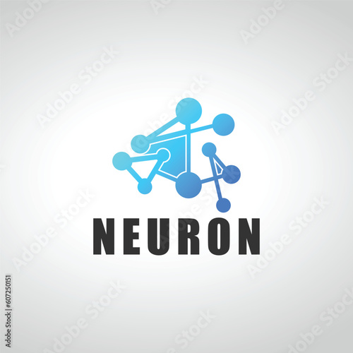 Neuron logo icon vector image 