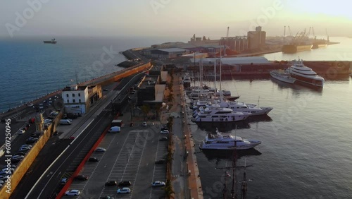 Drone shot from the Marina in Tarragona. photo