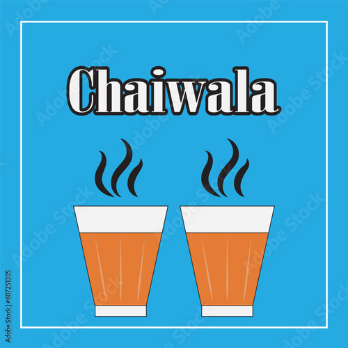 Tea also known chai  Chai vector Illustration Indian Street Food