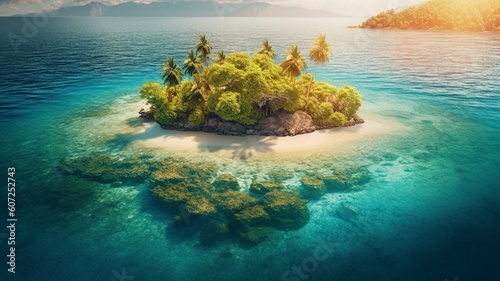 beautiful Landscape of paradise tropical island Generative AI