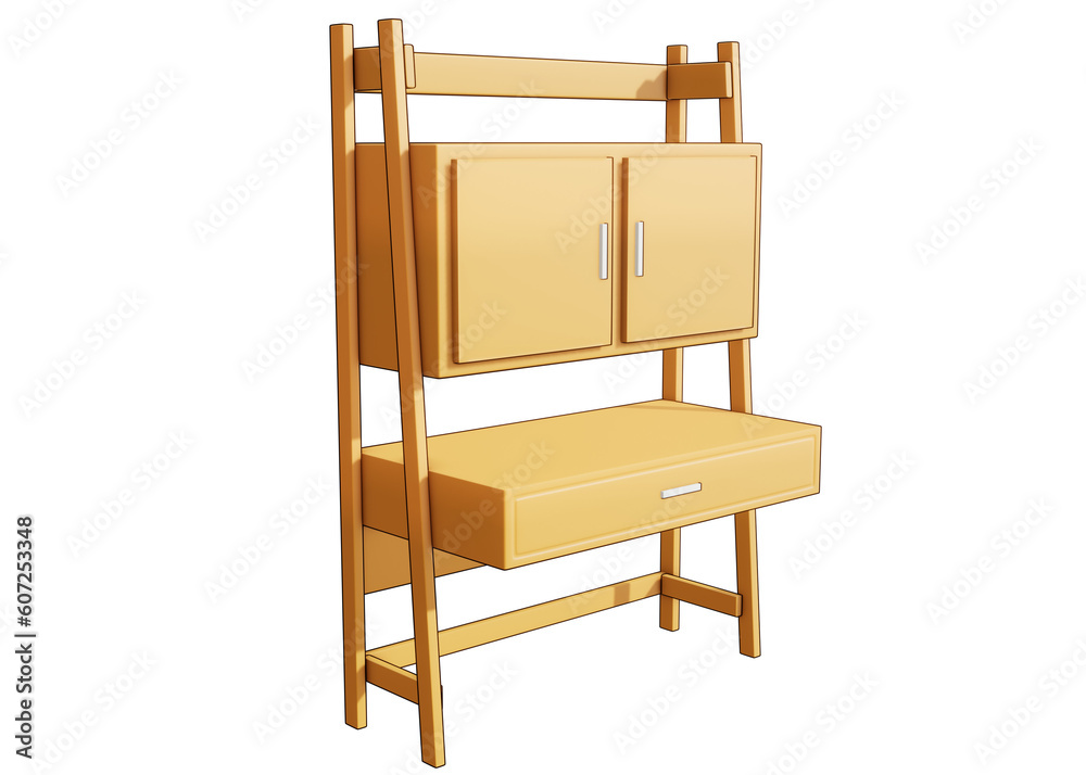3d wooden table icon isolated object 3d wooden table icon isolated object