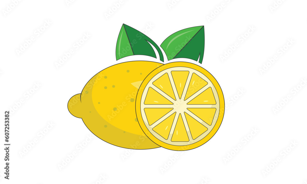 fresh lemon isolated on white background. fresh lemon isolated on white background.
