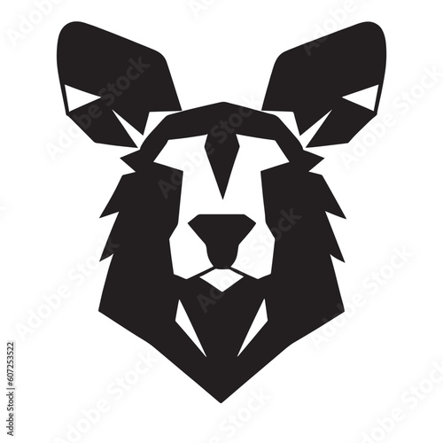 animal head vector black and white