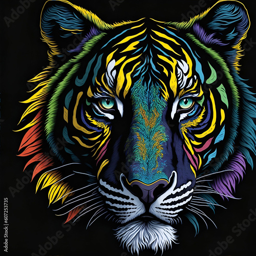 tiger face Mandala Art