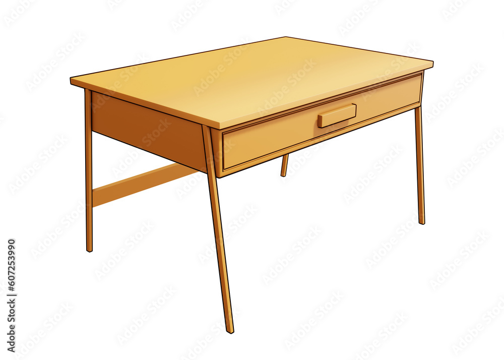 3d wooden table icon isolated object 3d wooden table icon isolated object