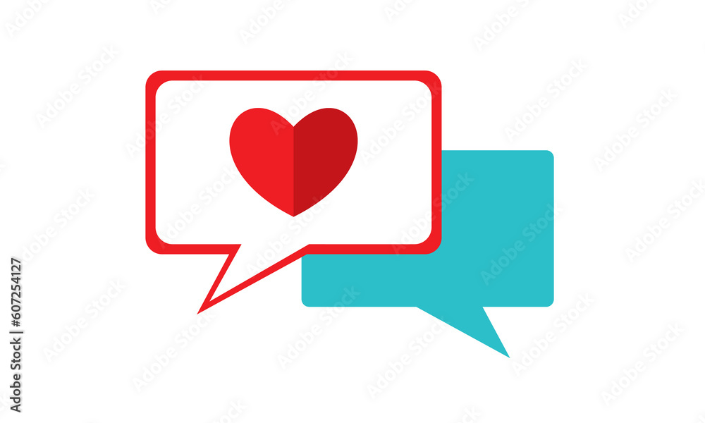 Social Media Heart icon, like icon, heart, online social communication applications concept, message Social Media Heart icon, like icon, heart, online social communication applications concept, message