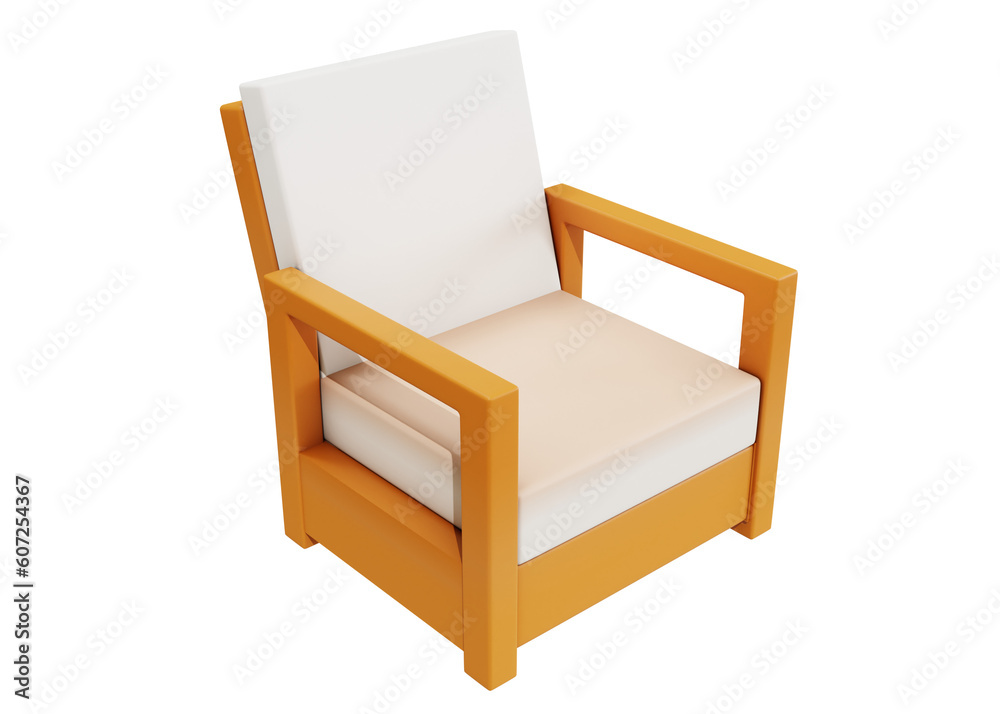 3d wooden chair icon object isolated 3d wooden chair icon object isolated