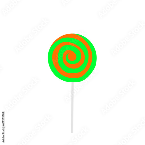 colorful lollipop isolated on white