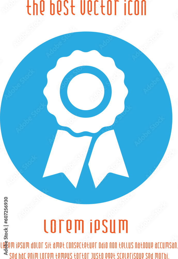 Badge with ribbons vector icon eps 10. Certificate. Certification stamp. Badge with ribbons vector icon eps 10. Certificate. Certification stamp.