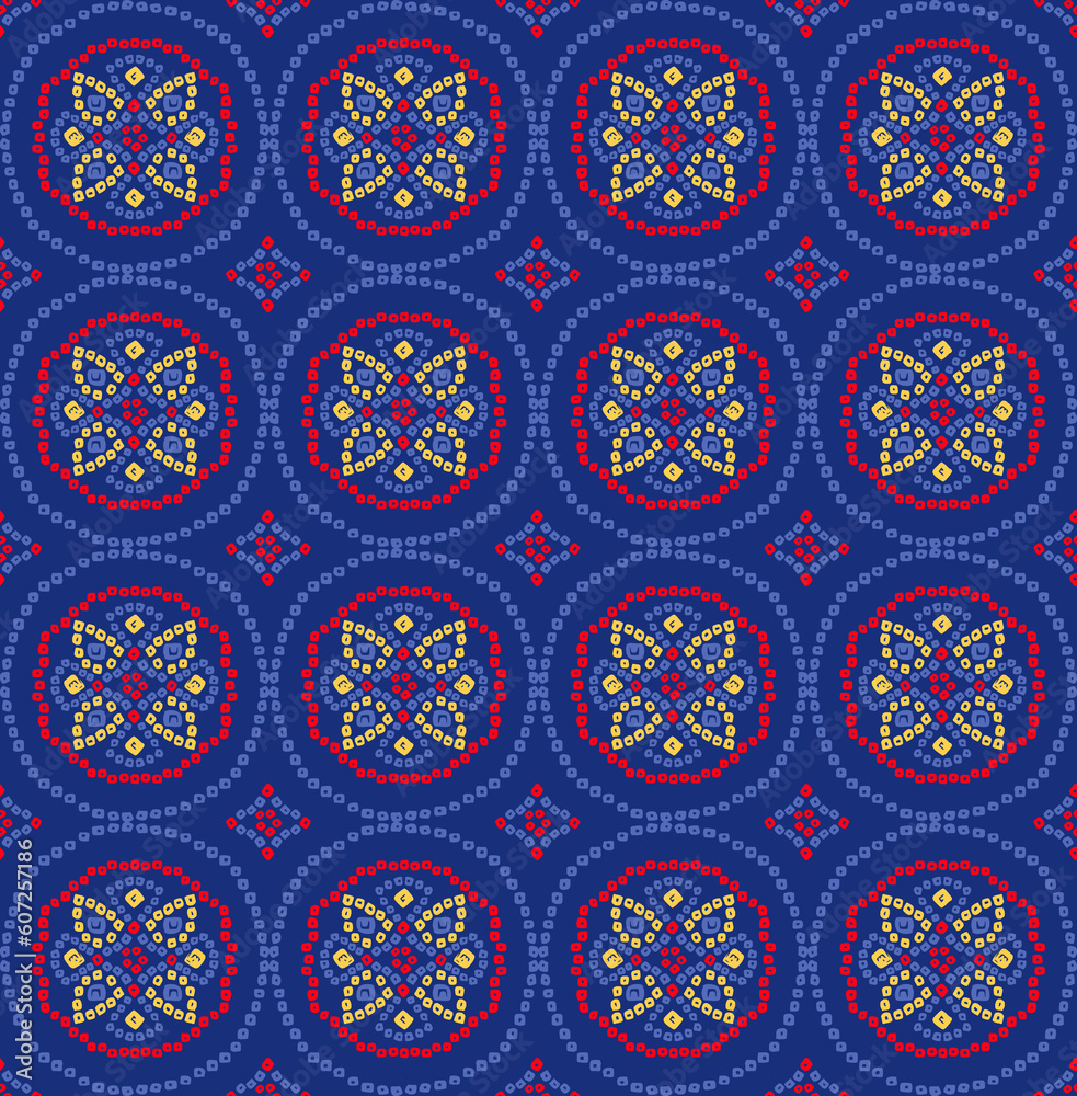 indian chunri seamless repeat pattern for ethnic textiles