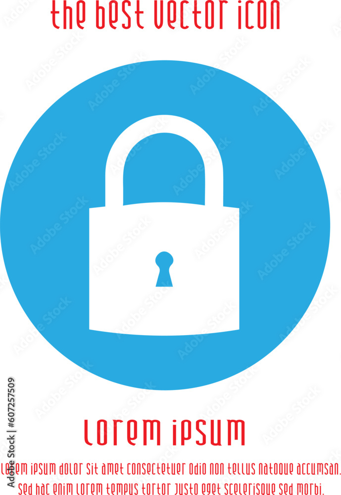 Lock vector icon eps 10. Simple isolated illustration. Lock vector icon eps 10. Simple isolated illustration.