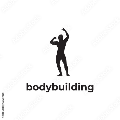 bodybuilding man silhouette vector design