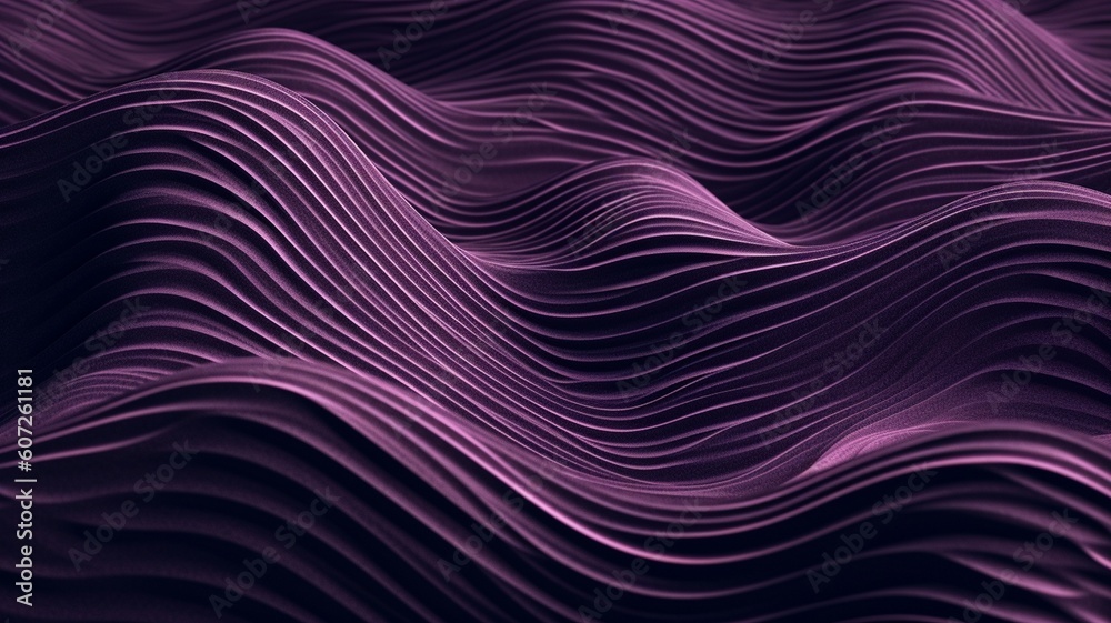 Purple Waves backgorund Generative AI