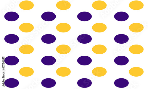 seamless background with circles, seamless pattern with colorful purple and yellow repeat circles on white background, replete image design for fabric printing