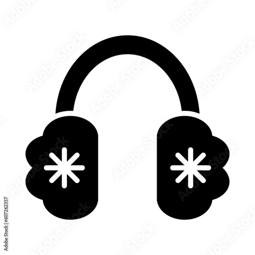 Earmuff Glyph Icon Design