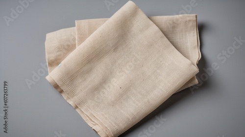 natural linen napkin in a neutral shade Generative AI