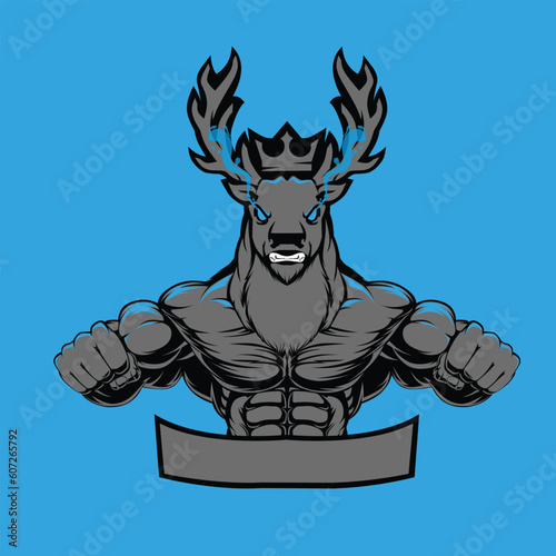 Wallpaper Mural a stout human body with a deer head. suitable for e-sports logos Torontodigital.ca