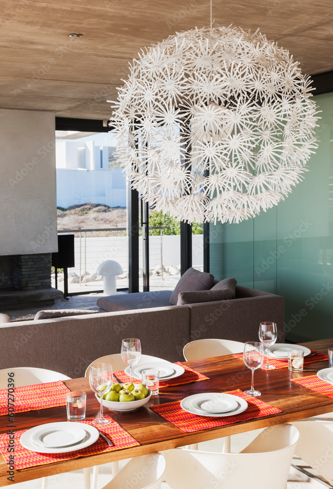 Chandelier to 2024 dining table ratio