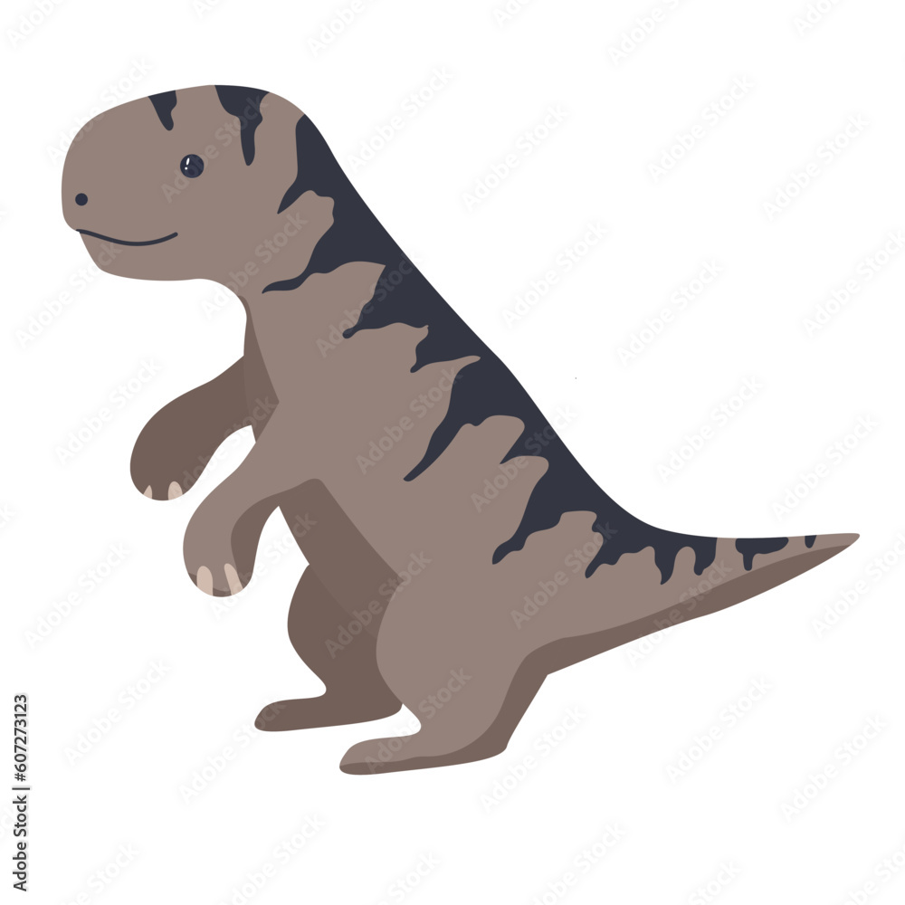 Cute baby dinosaurs. Hand drawn cartoon vector illustrations isolated on white background.