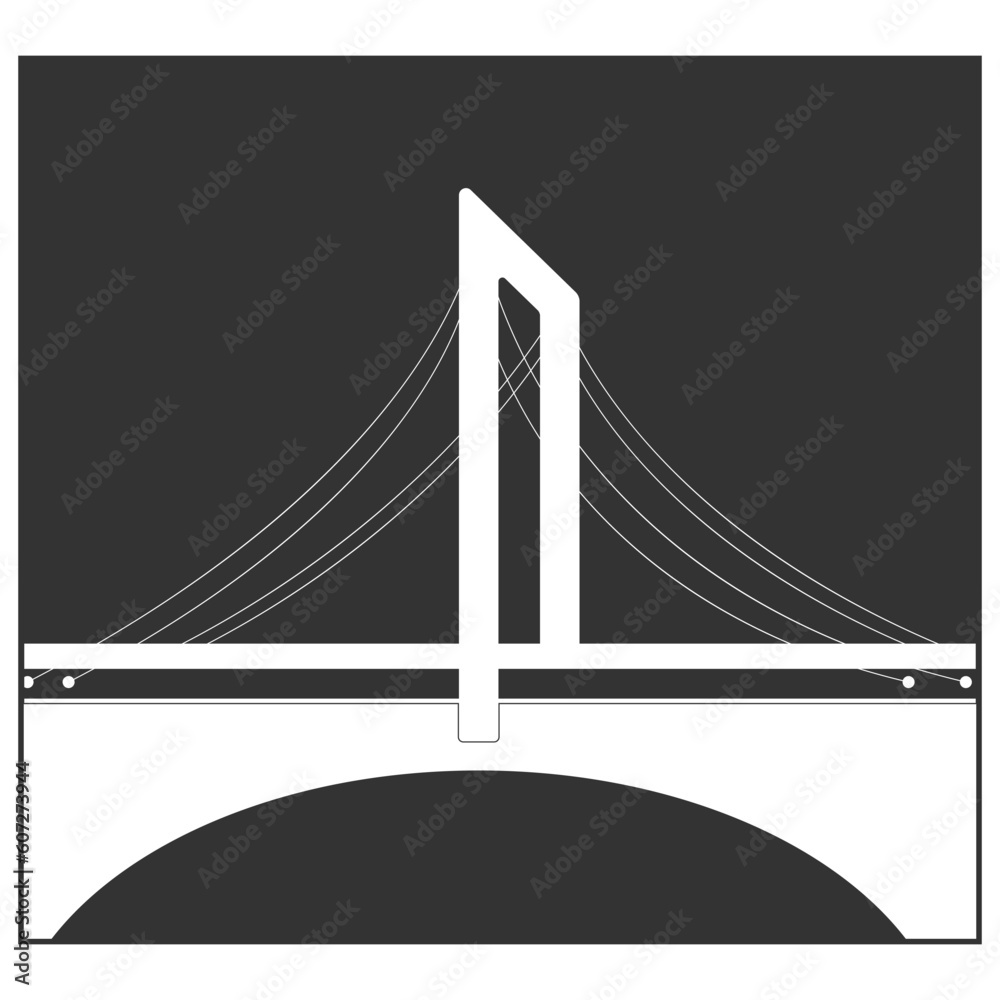Fototapeta premium bridge logo vector illustration