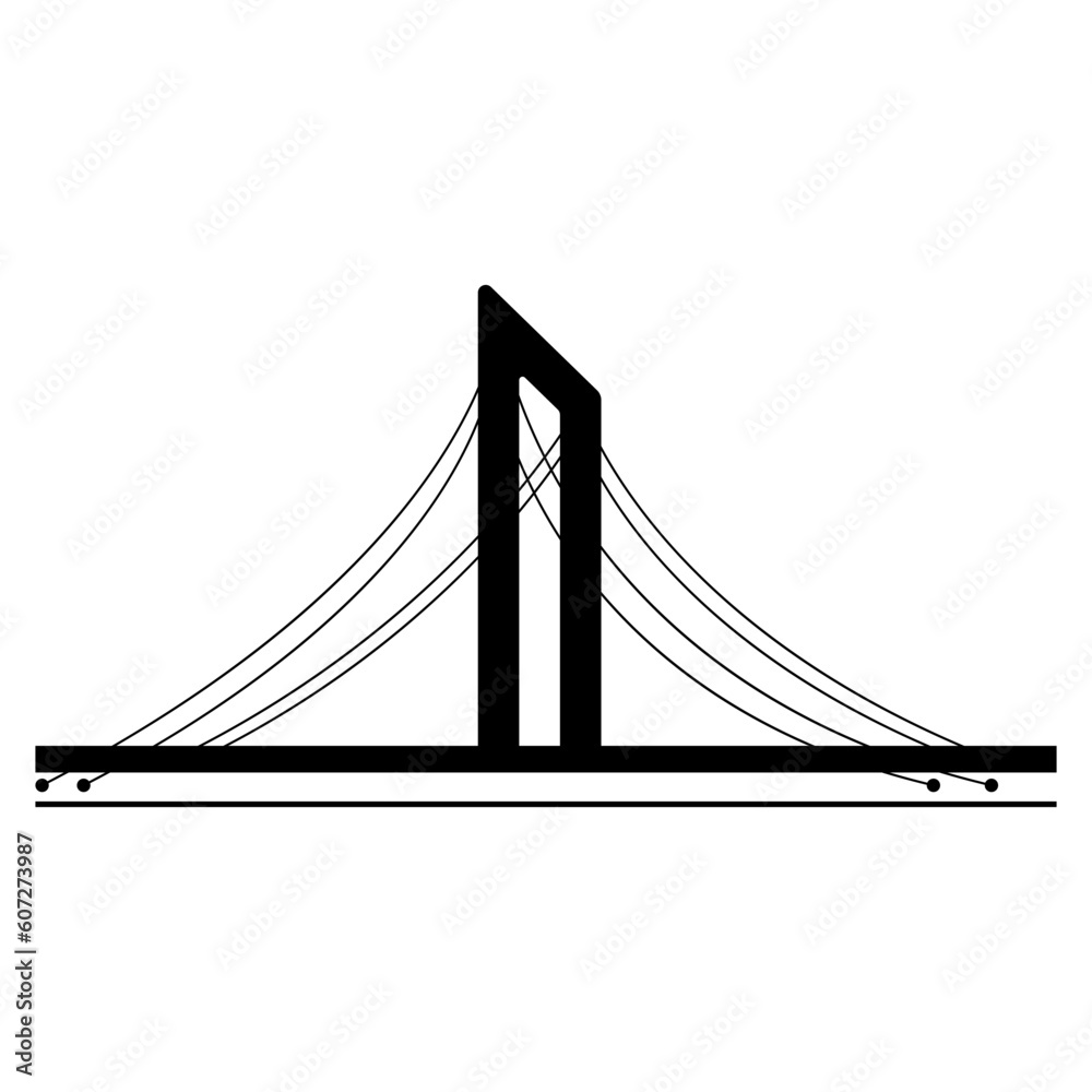 Obraz premium bridge logo vector illustration