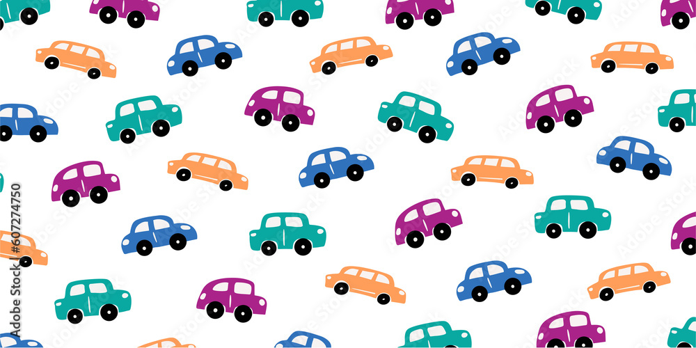 Fototapeta premium pattern of cute car