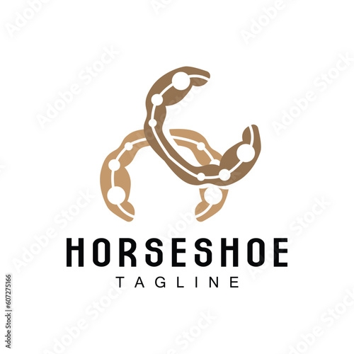 Horseshoe Logo, Cowboy Horse Vector, Icon Design Symbol Template