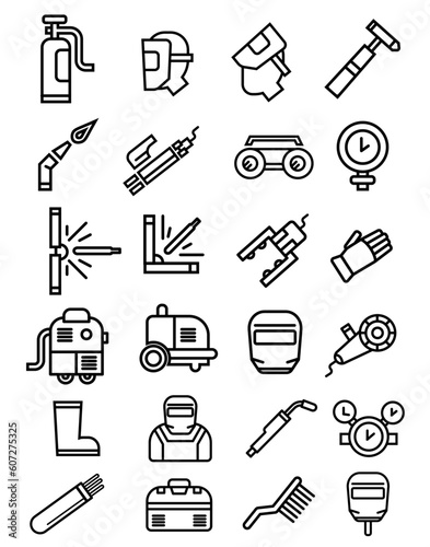 Welding Equipment Icon Set