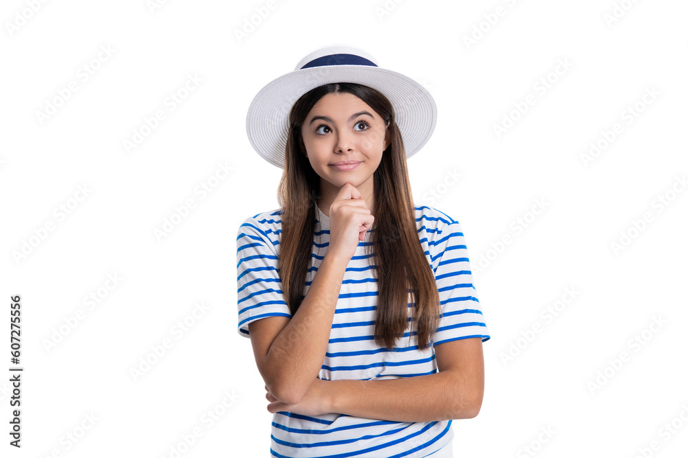summer stylish thinking teen girl on background. summer stylish teen girl in studio. summer stylish thinking teen girl on background. summer stylish teen girl in studio.