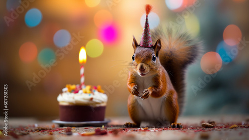 squirrel on the table birthday party