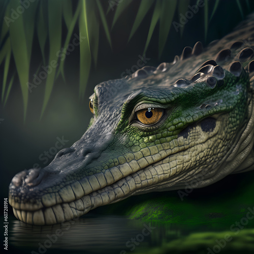 Aligator  Big Lizard  Crocodile - AI Generative