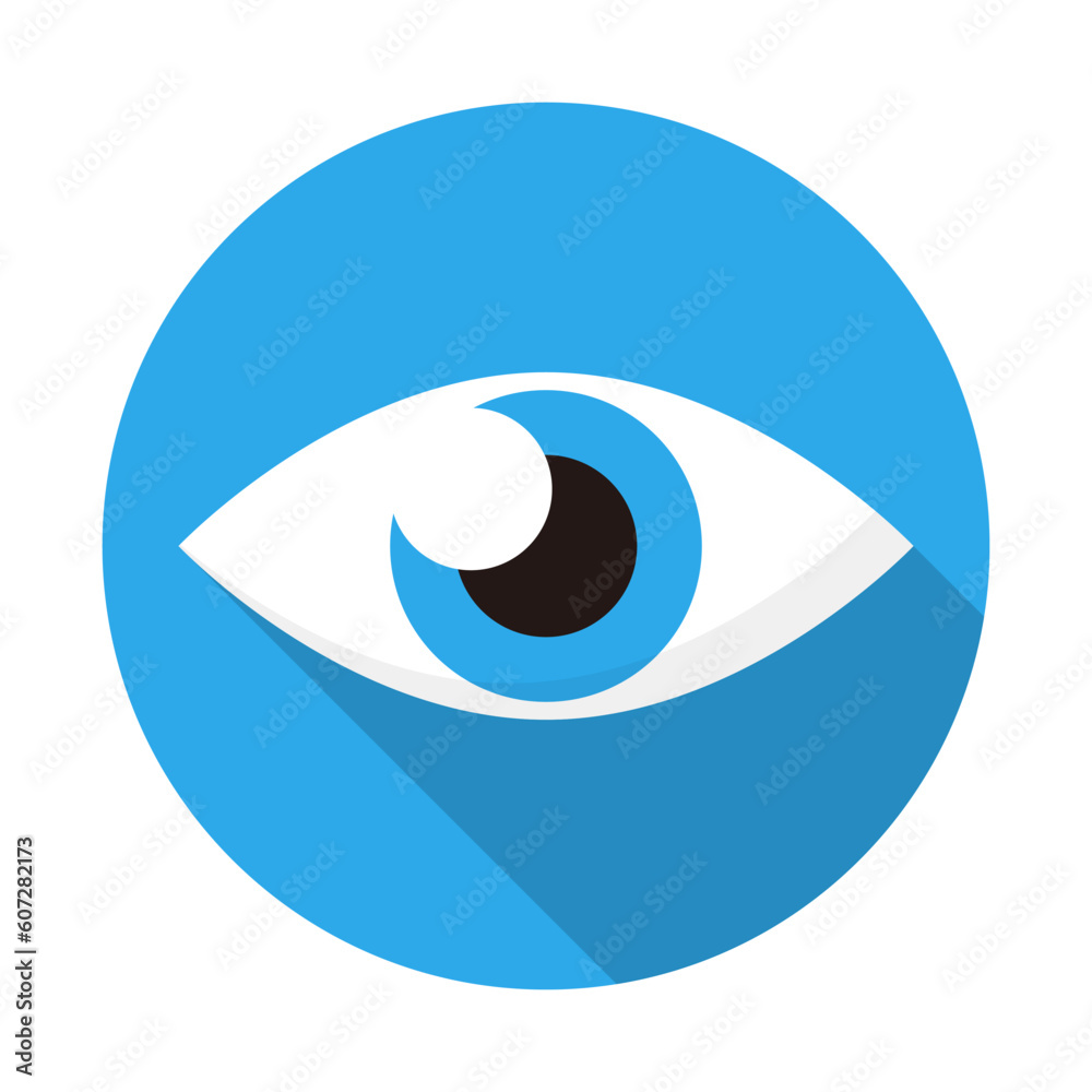 Modern blue eye with shadow icon. Vector. Modern blue eye with shadow icon. Vector.