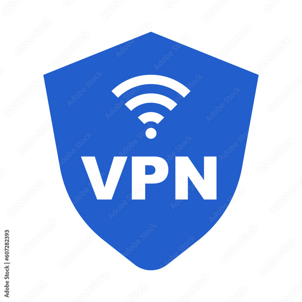 VPN shield icon. Network protection. Vector. VPN shield icon. Network protection. Vector.