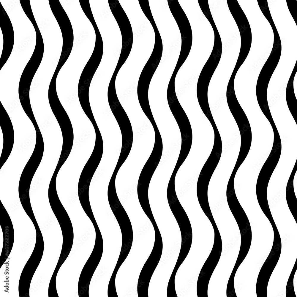 Line seamless pattern. Repeating black waves on white background for design prints. Curves lattice. Repeated monochrome motive. Repeat curved patterned. Geometric intricate motif. Vector illustration Line seamless pattern. Repeating black waves on white background for design prints. Curves lattice. Repeated monochrome motive. Repeat curved patterned. Geometric intricate motif. Vector illustration