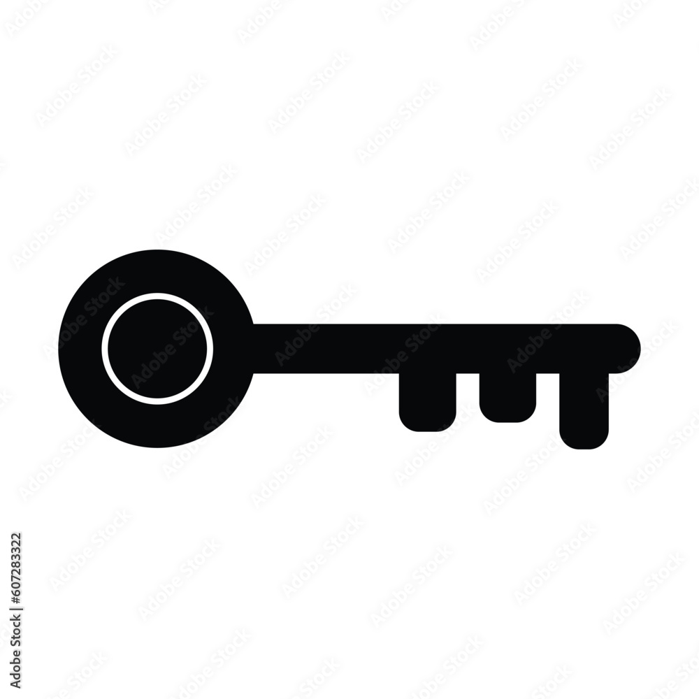 key icon, safe vector, office illustration